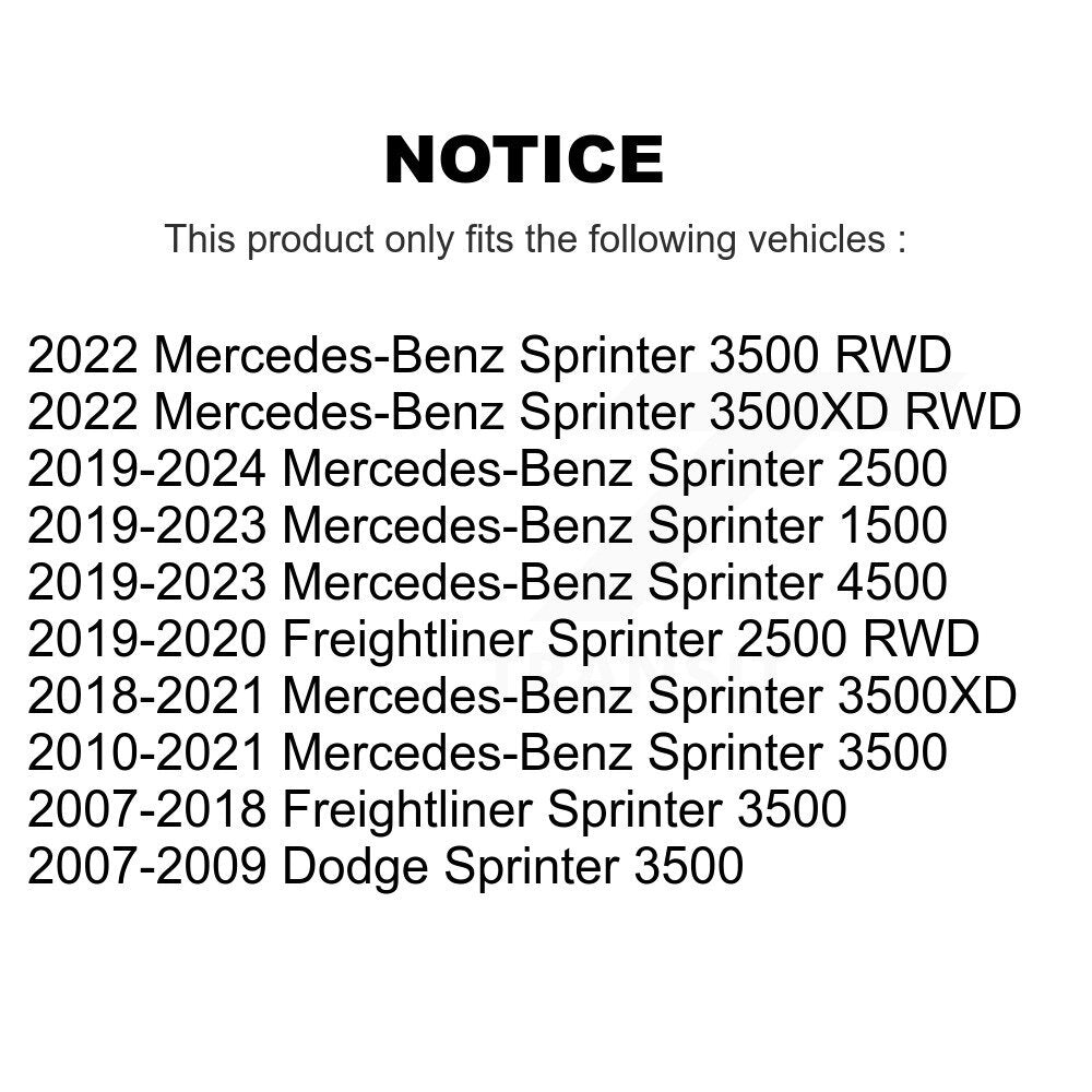 Front Brake Rotor And Ceramic Pad Kit For Mercedes-Benz Sprinter 3500 2500 Dodge