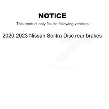 Load image into Gallery viewer, Rear Brake Rotors &amp; Ceramic Pad Kit For 2020-2023 Nissan Sentra Disc rear brakes