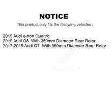 Charger l'image dans la galerie, Rear Disc Brake Rotors And Ceramic Pads Kit For Audi Q7 Q8 e-tron Quattro