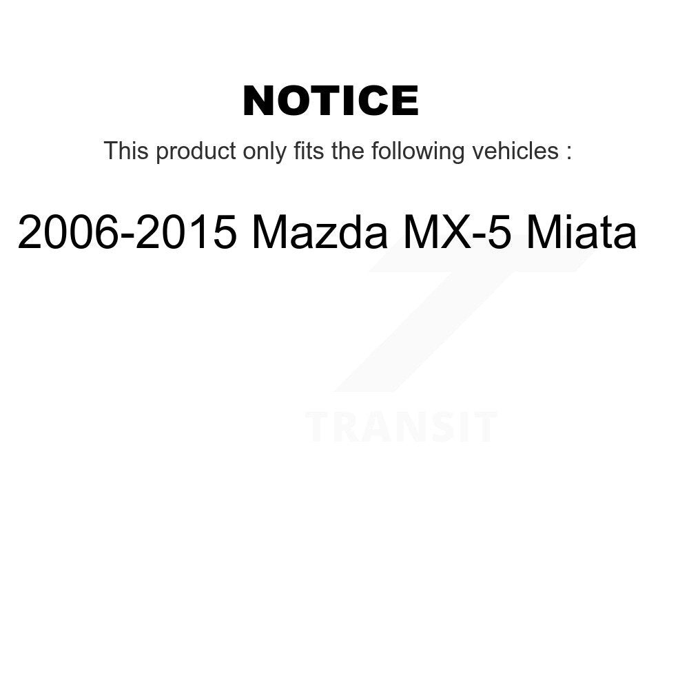 Rear Disc Brake Rotors And Ceramic Pads Kit For 2006-2015 Mazda MX-5 Miata