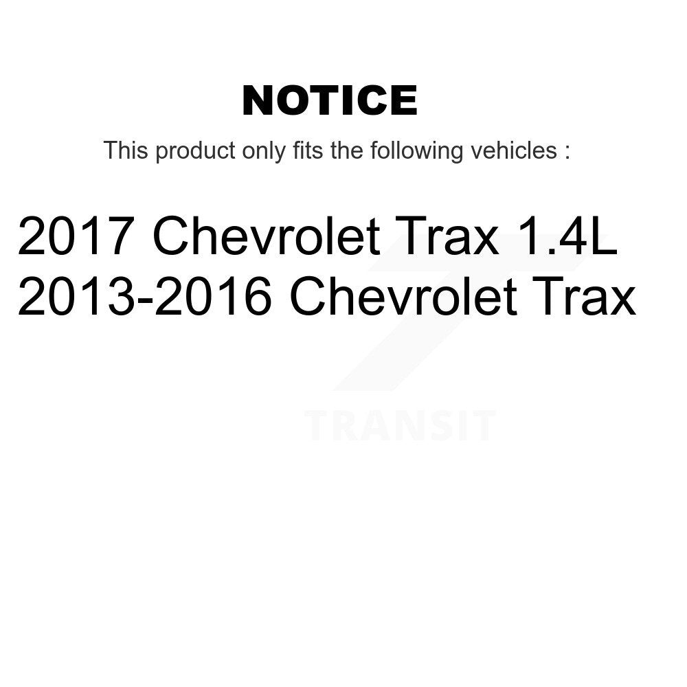 Front Rear Disc Brake Rotors Ceramic Pads And Drum Kit (7Pc) For Chevrolet Trax