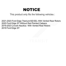 Charger l'image dans la galerie, Rear Disc Brake Rotors And Ceramic Pads Kit For Ford Edge Lincoln Nautilus