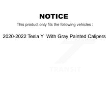 Charger l'image dans la galerie, Rear Brake Rotors &amp; Ceramic Pad Kit For 20-22 Tesla Y With Gray Painted Calipers