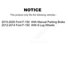 Load image into Gallery viewer, Rear Disc Rotors Ceramic Pads And Parking Brake Shoes Kit For Ford F-150