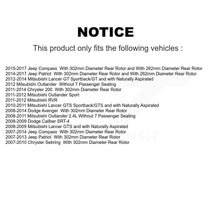 Charger l'image dans la galerie, Rear Disc Rotors Ceramic Pads Parking Shoes Kit For Mitsubishi Jeep Chrysler 200