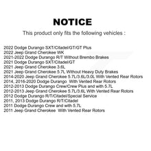 Load image into Gallery viewer, Rear Disc Rotors Ceramic Pads Parking Shoes Kit For Jeep Grand Cherokee Dodge WK