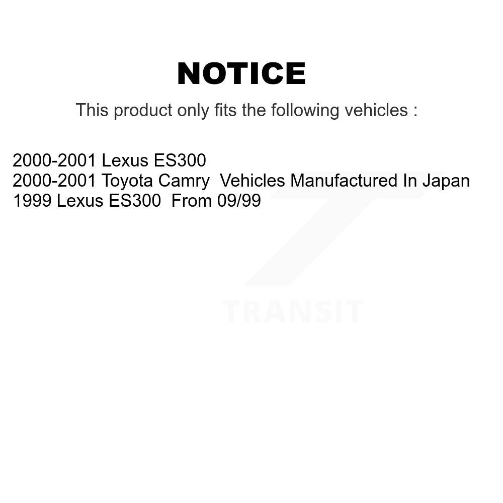 Rear Disc Rotors Ceramic Pads And Parking Shoes Kit For Toyota Camry Lexus ES300