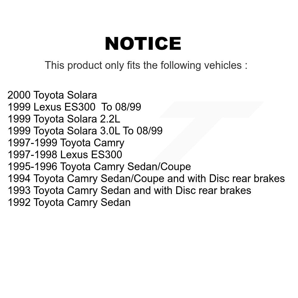 Rear Disc Rotors Ceramic Pads & Parking Shoes Kit For Toyota Camry Solara Lexus