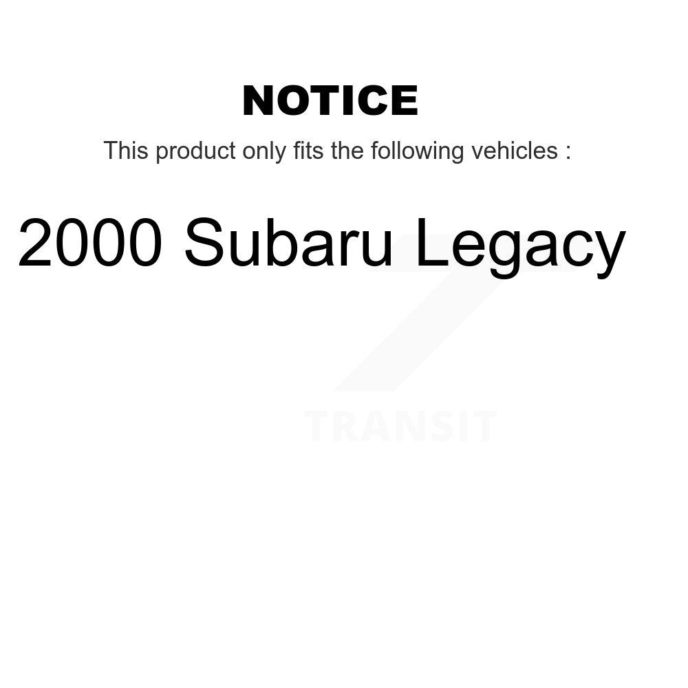 Rear Disc Rotors Ceramic Pads And Parking Brake Shoes Kit For 2000 Subaru Legacy