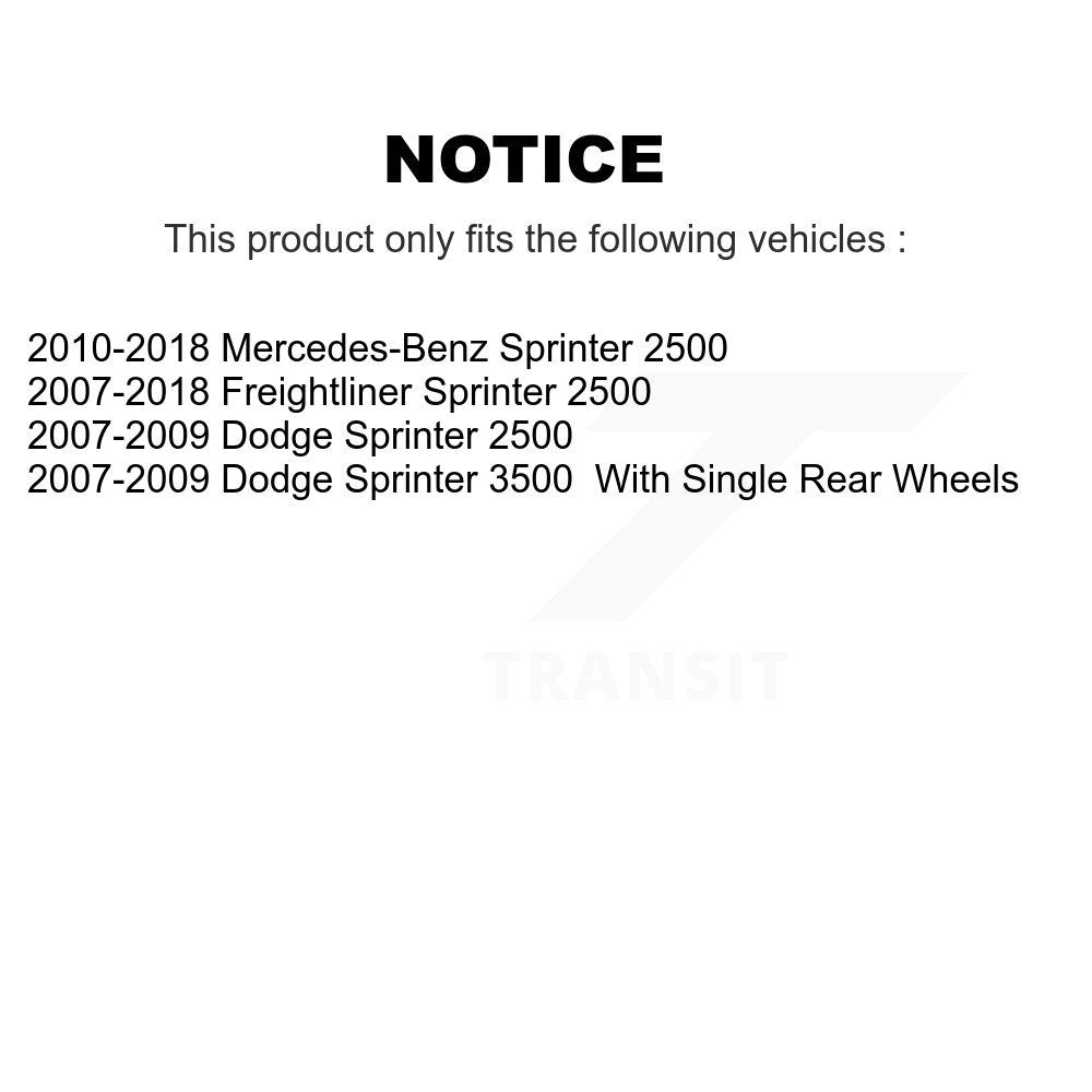 Rear Disc Rotors Ceramic Pads Parking Shoes Kit For Sprinter 2500 Mercedes-Benz