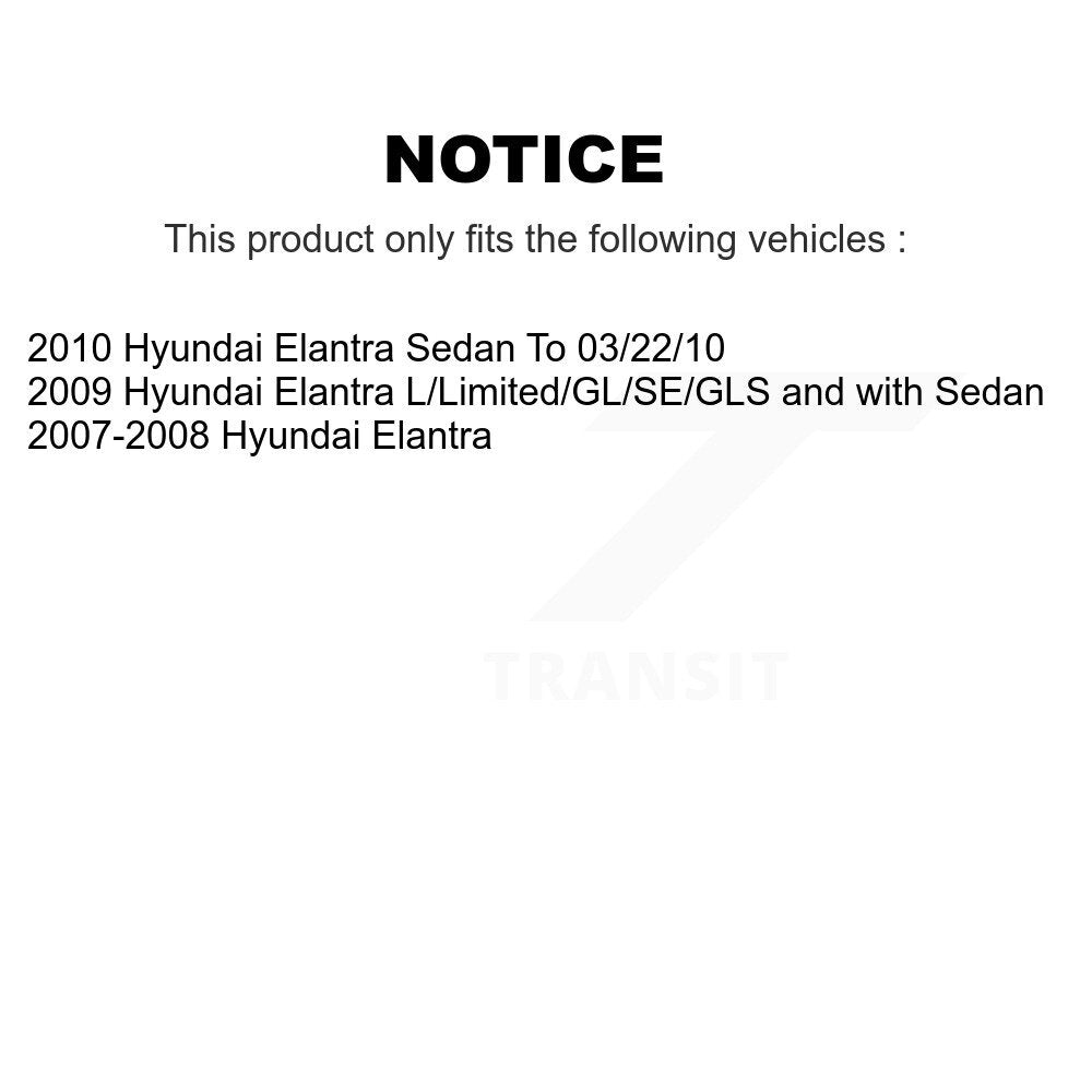 Rear Disc Rotors Ceramic Pads And Parking Brake Shoes Kit For Hyundai Elantra