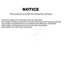 Load image into Gallery viewer, Rear Disc Rotors Ceramic Pads And Parking Brake Shoes Kit For Cadillac CTS