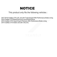 Load image into Gallery viewer, Rear Disc Rotors Ceramic Pads And Parking Brake Shoes Kit For Cadillac CTS