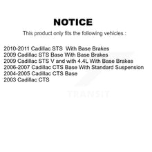 Load image into Gallery viewer, Rear Disc Rotors Ceramic Pads And Parking Brake Shoes Kit For Cadillac CTS STS