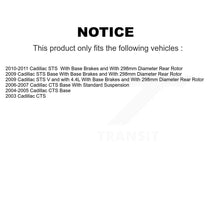 Load image into Gallery viewer, Rear Disc Rotors Ceramic Pads And Parking Brake Shoes Kit For Cadillac CTS STS