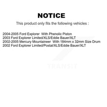 Load image into Gallery viewer, Rear Disc Rotors Ceramic Pads Parking Brake Shoes Kit For Ford Explorer Mercury