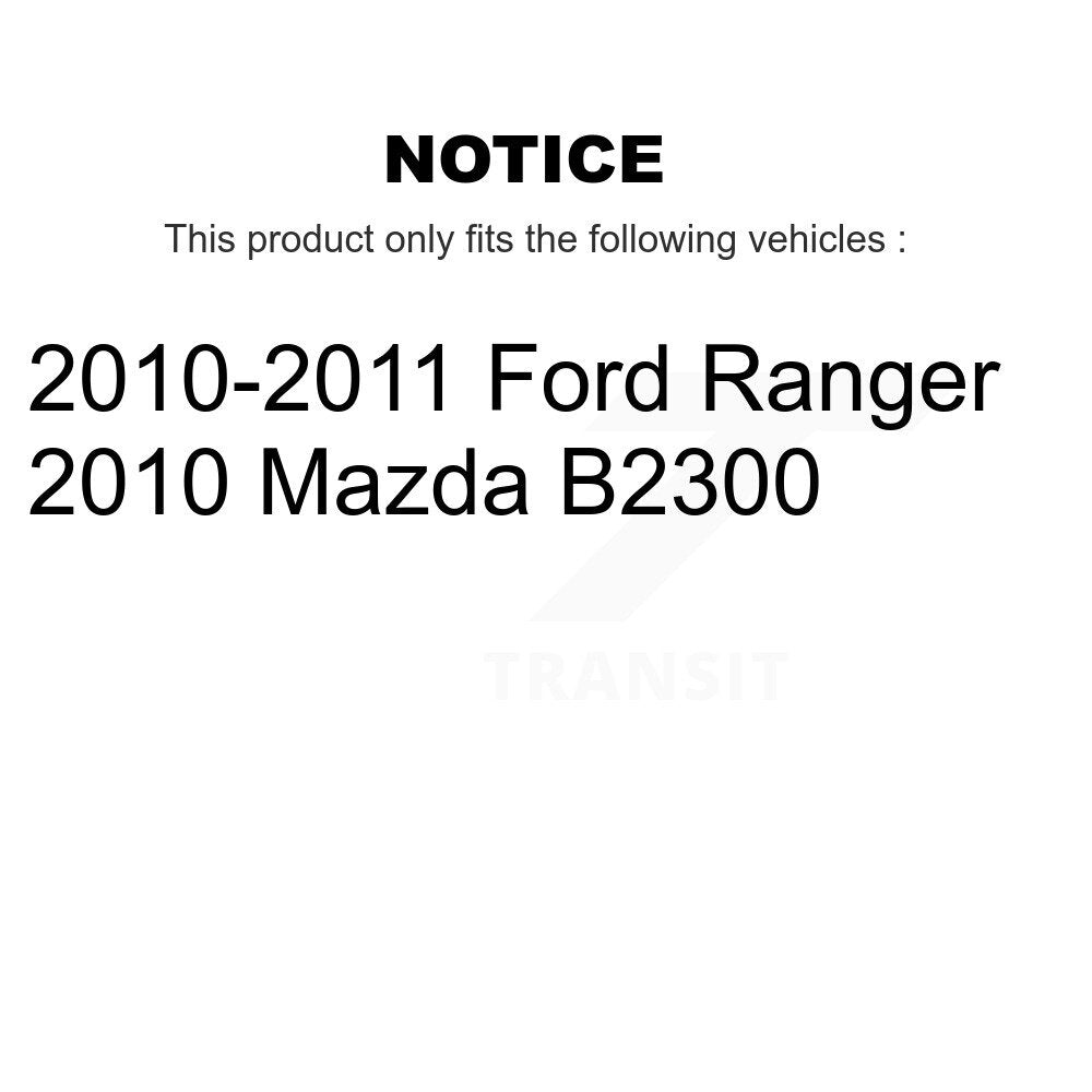 Rear Disc Rotors Ceramic Pads And Parking Shoes Kit For Ford Ranger Mazda B2300