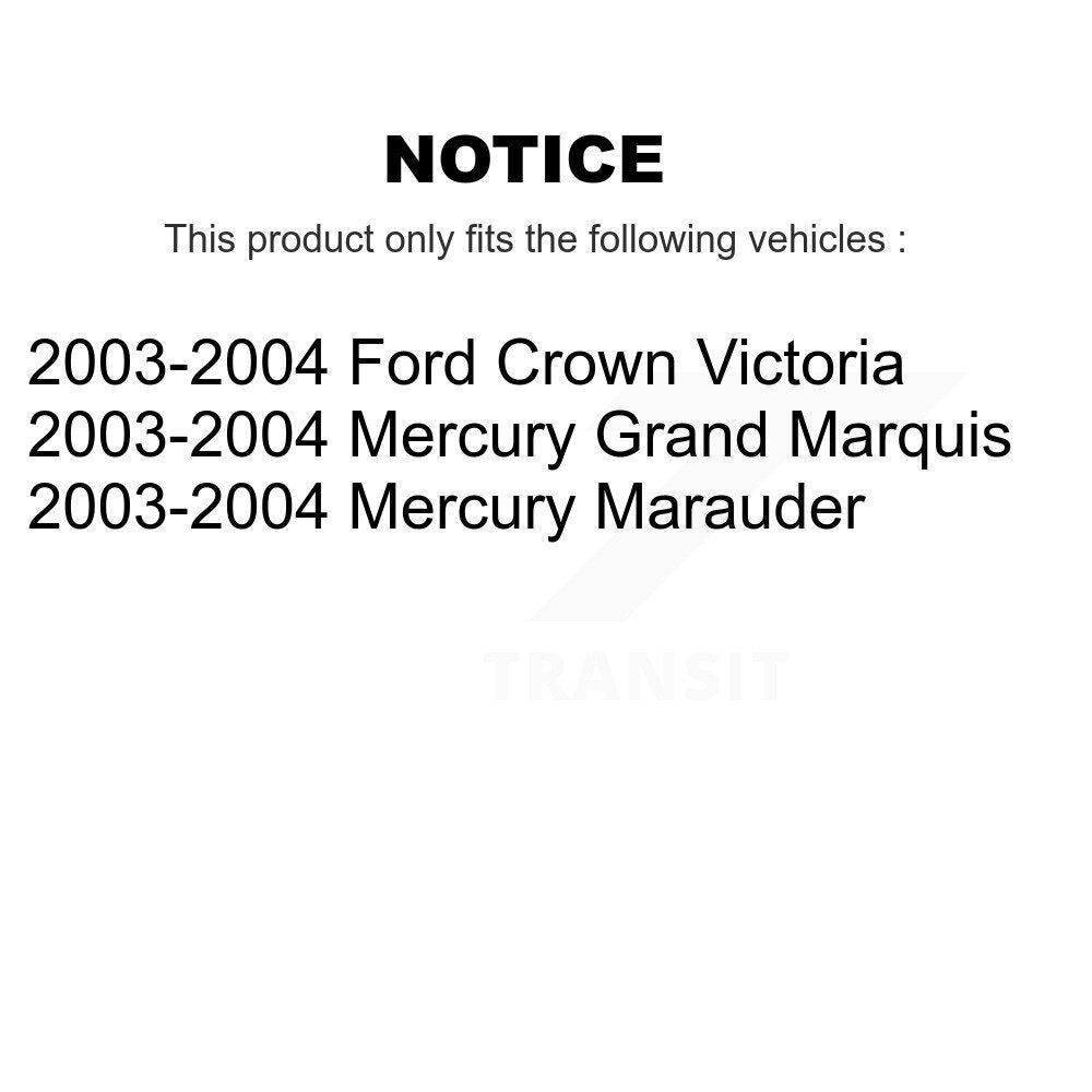 Rear Disc Rotors Ceramic Pads & Parking Shoes Kit For Mercury Grand Marquis Ford