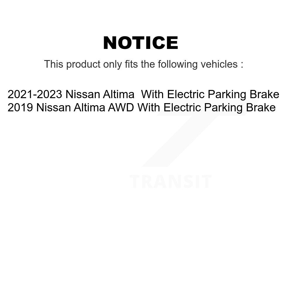 Rear Disc Rotors Ceramic Pads And Parking Brake Shoes Kit For Nissan Altima