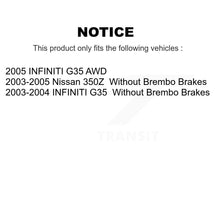 Load image into Gallery viewer, Rear Disc Rotors Ceramic Pads And Parking Shoes Kit For INFINITI G35 Nissan 350Z