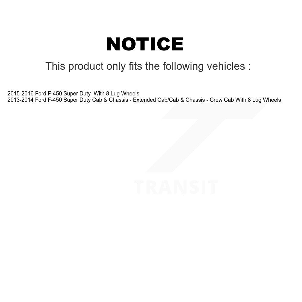 Rear Disc Rotors Ceramic Pads Parking Brake Shoes Kit For Ford F-450 Super Duty