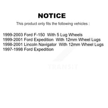 Load image into Gallery viewer, Rear Disc Rotors Ceramic Pads Parking Brake Shoes Kit For Ford F-150 Expedition