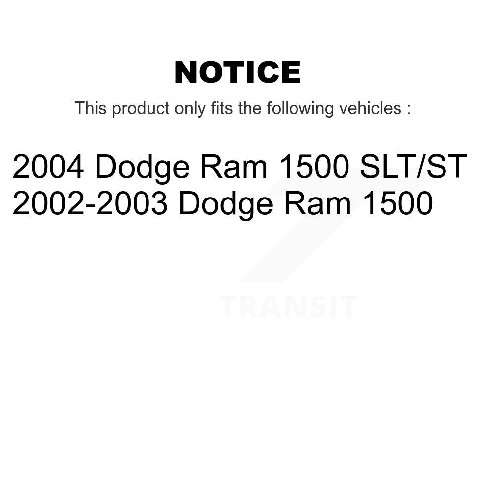 Rear Disc Rotors Ceramic Pads And Parking Brake Shoes Kit For Dodge Ram 1500