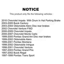 Load image into Gallery viewer, Rear Disc Rotors Ceramic Pads Parking Shoes Kit For Chevrolet Impala Pontiac Am