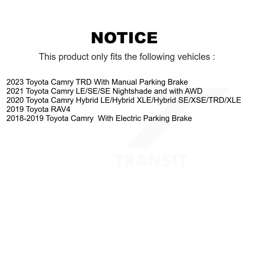 Rear Disc Rotors Ceramic Pads And Parking Brake Shoes Kit For Toyota Camry RAV4
