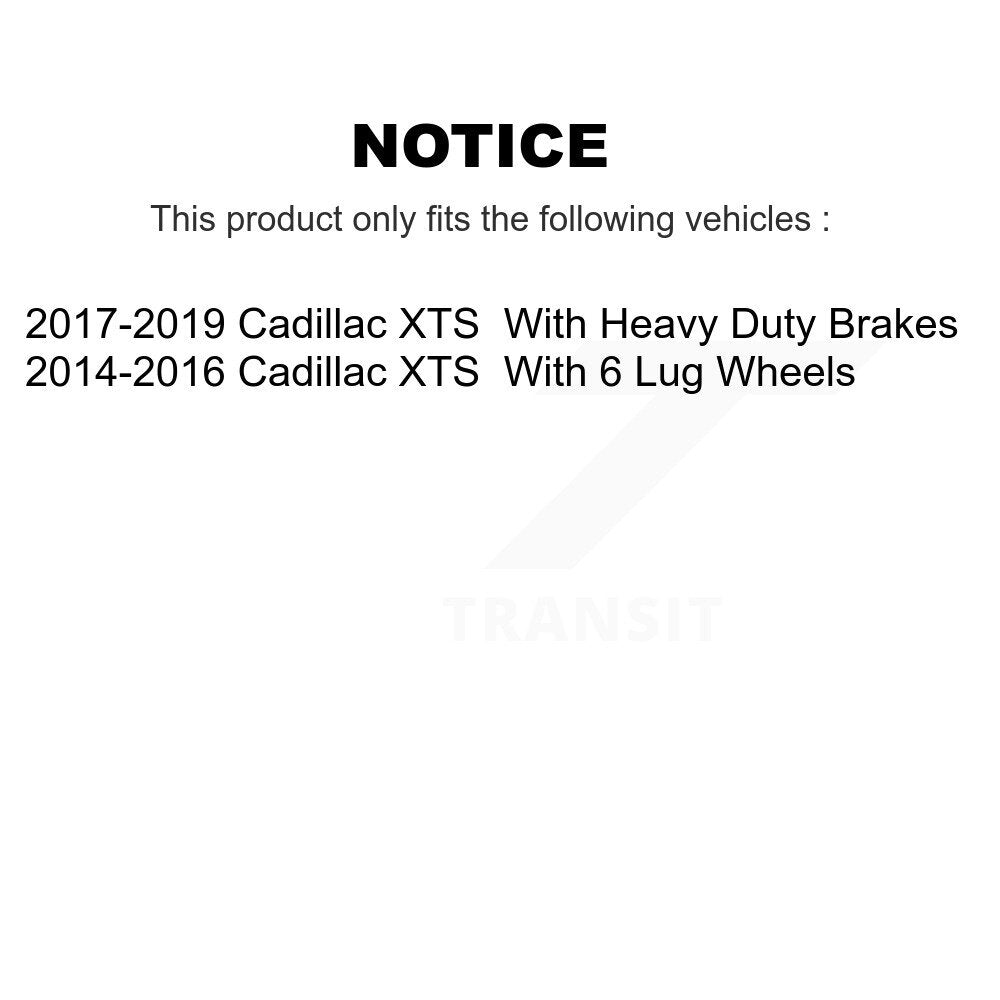 Rear Disc Rotors Ceramic Pads And Parking Brake Shoes Kit For Cadillac XTS