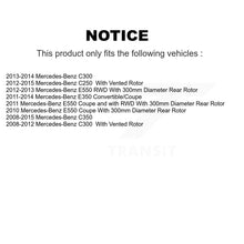 Load image into Gallery viewer, Rear Disc Rotors Ceramic Pads Parking Shoes Kit For Mercedes-Benz C350 E350 C300