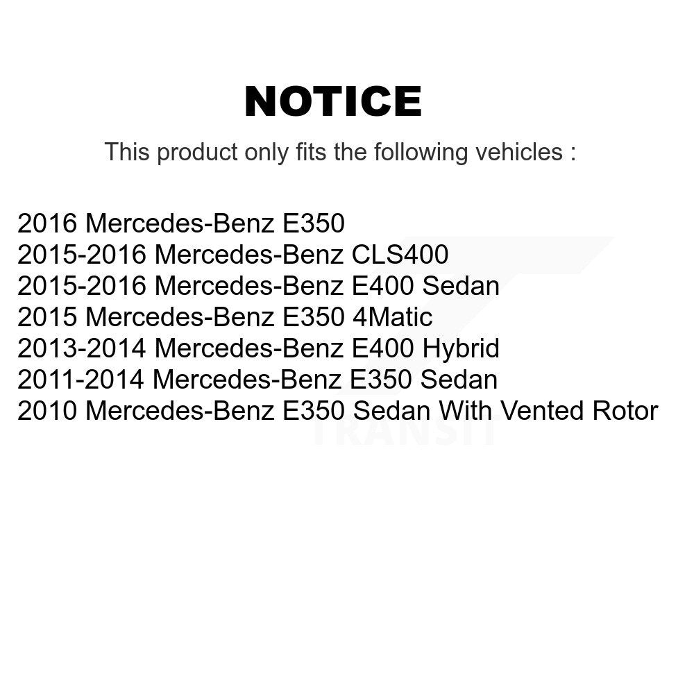 Rear Disc Rotors Ceramic Pads And Parking Shoes Kit For Mercedes-Benz E350 E400