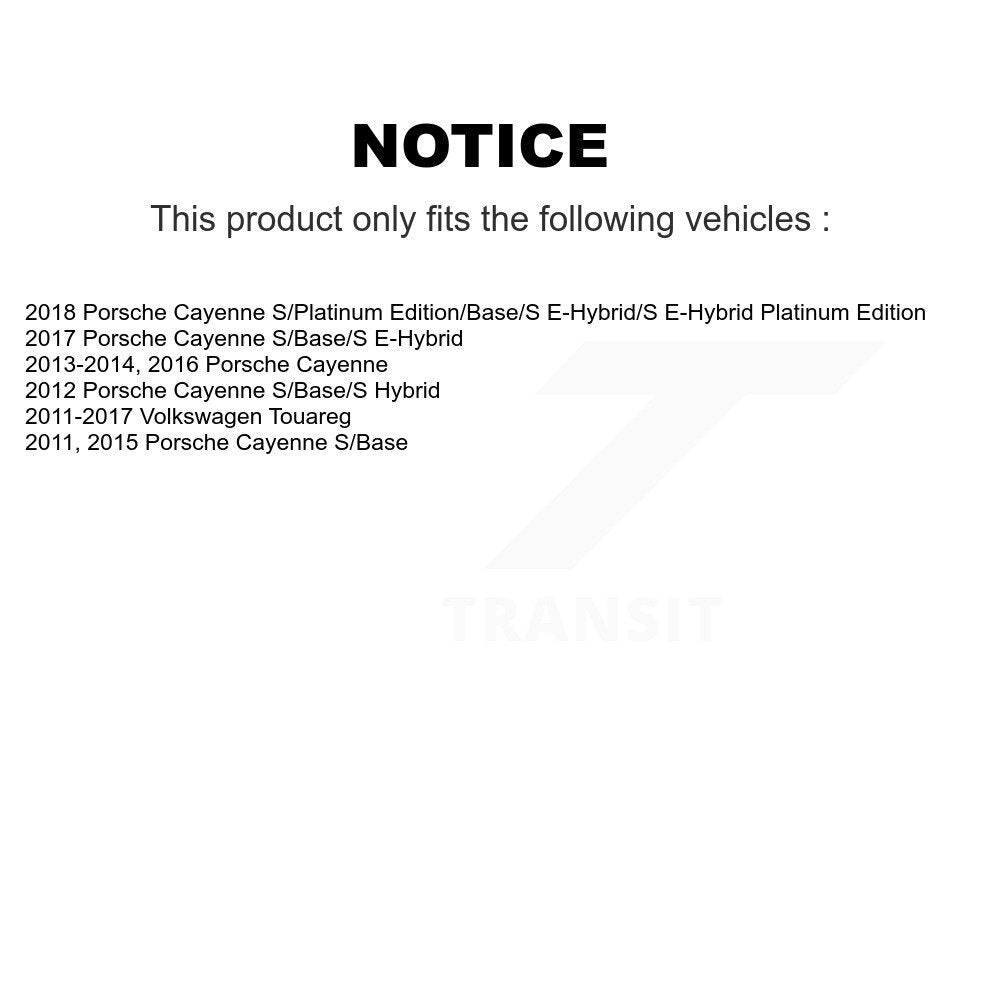 Rear Disc Rotors Ceramic Pads & Parking Shoes Kit For Volkswagen Touareg Porsche