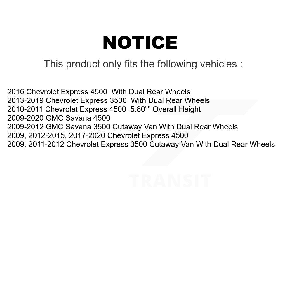 Rear Disc Rotors Ceramic Pads & Parking Shoes Kit For Chevrolet Express 3500 GMC