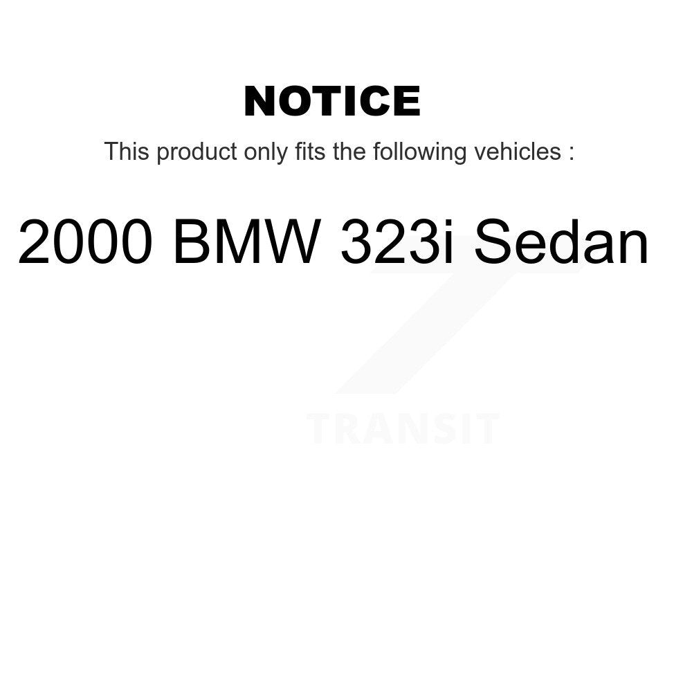 Rear Disc Rotors Ceramic Pads & Parking Brake Shoes Kit For 2000 BMW 323i Sedan