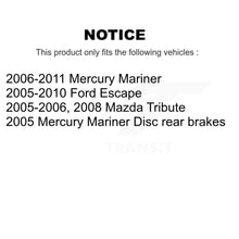 Load image into Gallery viewer, Rear Disc Rotors Ceramic Pads &amp; Parking Shoes Kit For Ford Escape Mazda Tribute