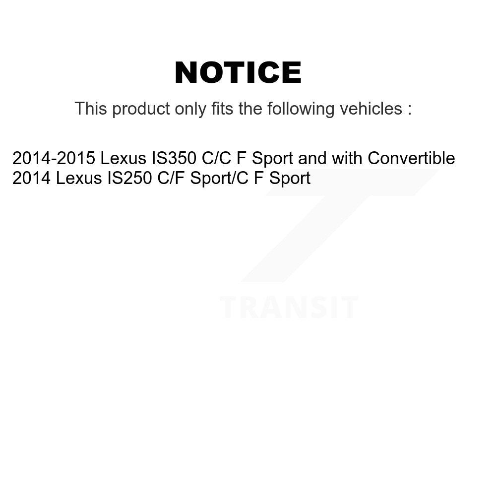 Rear Disc Rotors Ceramic Pads And Parking Brake Shoes Kit For Lexus IS350 IS250