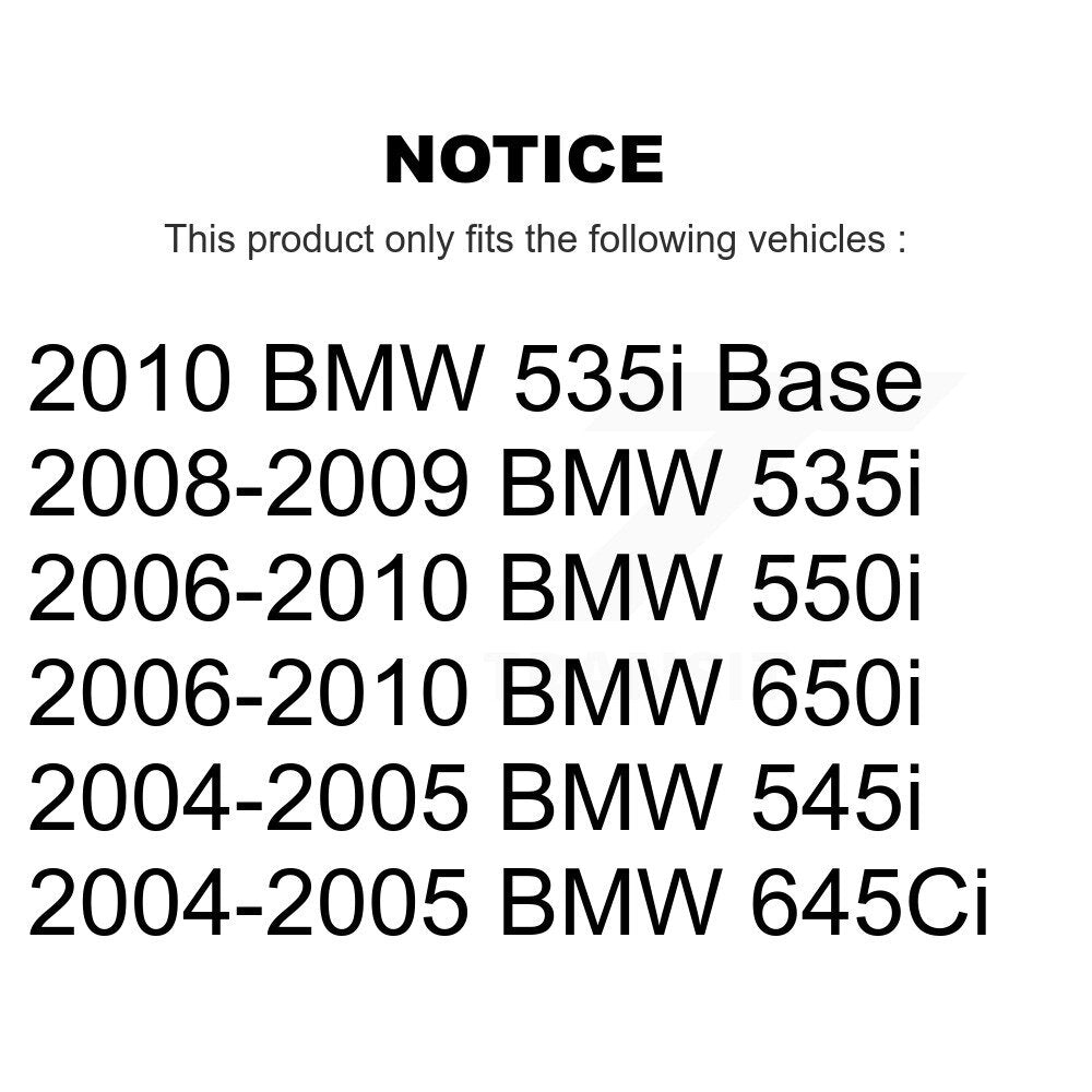 Rear Disc Rotors Ceramic Pads And Parking Shoes Kit For BMW 650i 645Ci 550i 545i