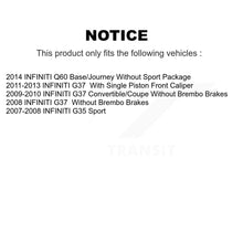 Load image into Gallery viewer, Rear Disc Rotors Ceramic Pads &amp; Parking Brake Shoes Kit For INFINITI G37 G35 Q60