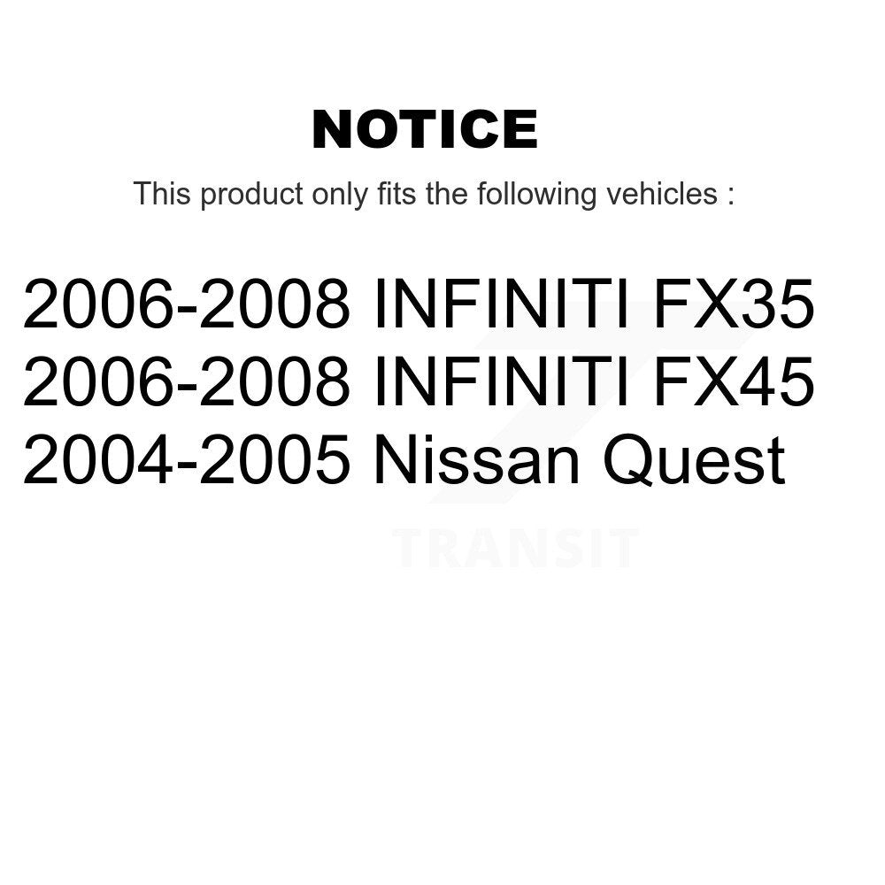 Rear Disc Rotors Ceramic Pads & Parking Shoes Kit For INFINITI FX35 Nissan Quest