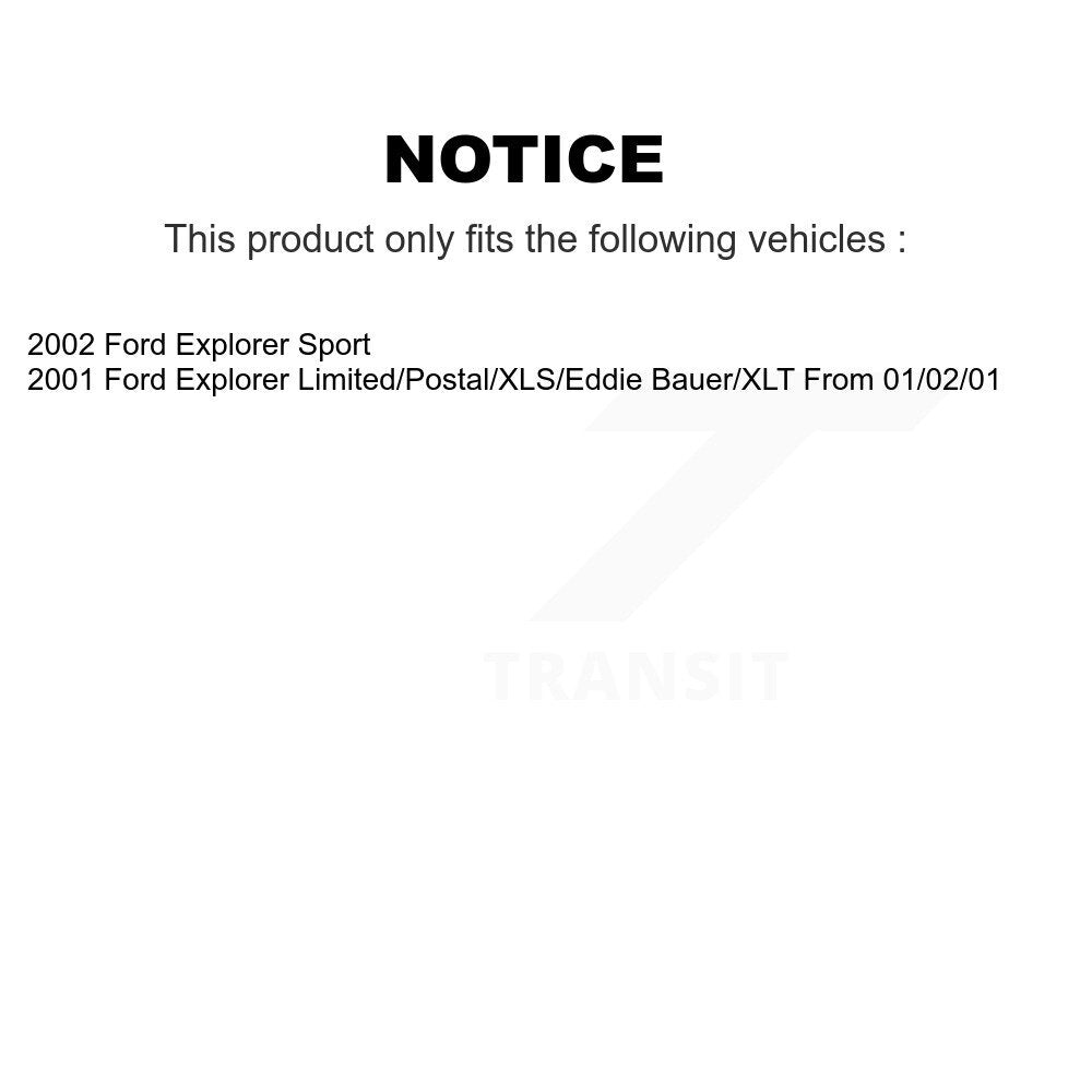 Rear Disc Rotors Ceramic Pads & Parking Brake Shoes Kit For Ford Explorer Sport