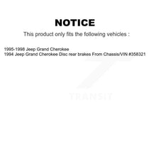 Load image into Gallery viewer, Rear Disc Rotors Ceramic Pads &amp; Parking Brake Shoes Kit For Jeep Grand Cherokee