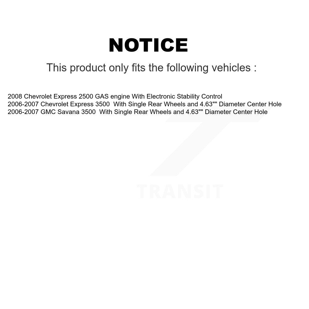 Rear Disc Rotors Ceramic Pads & Parking Shoes Kit For Chevrolet Express 3500 GMC