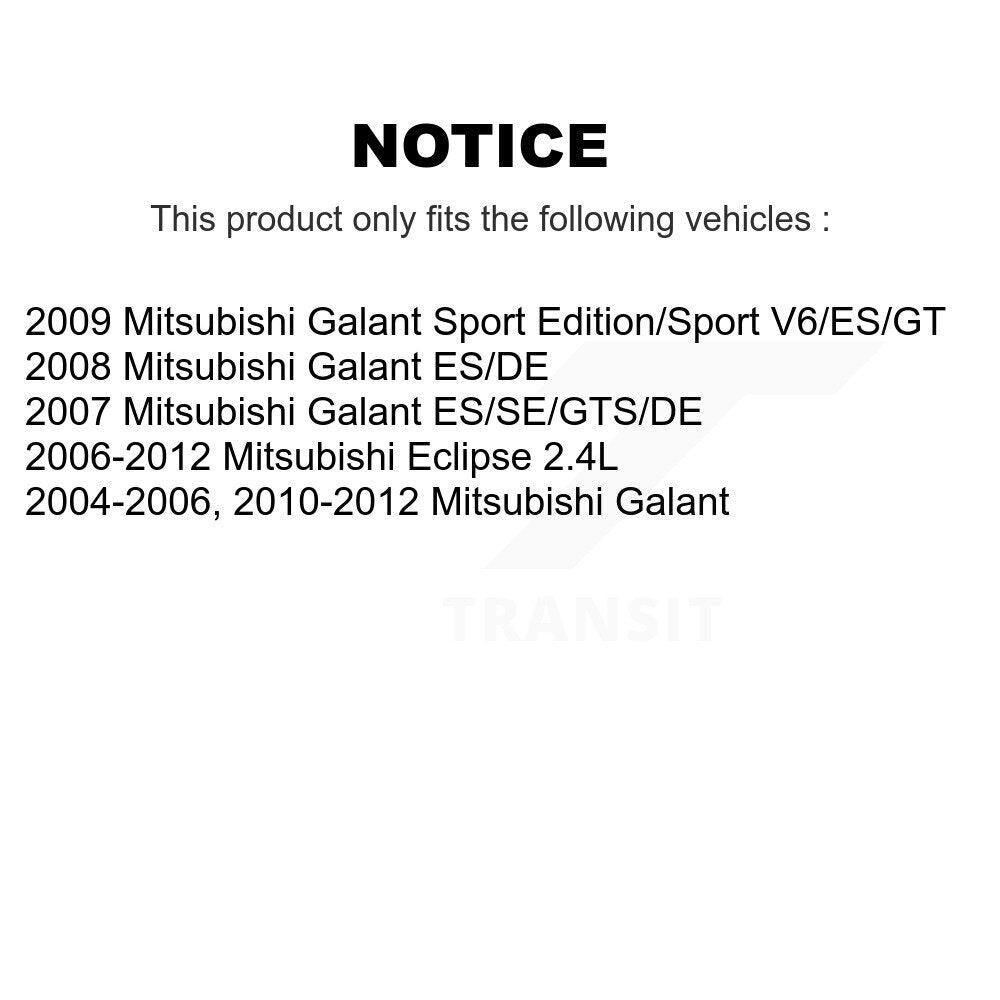 Rear Disc Rotors Ceramic Pads & Parking Shoes Kit For Mitsubishi Eclipse Galant