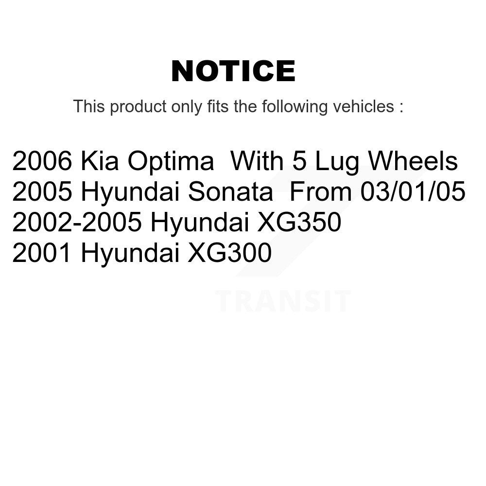 Rear Disc Rotors Ceramic Pads And Parking Shoes Kit For Hyundai Sonata XG350 Kia