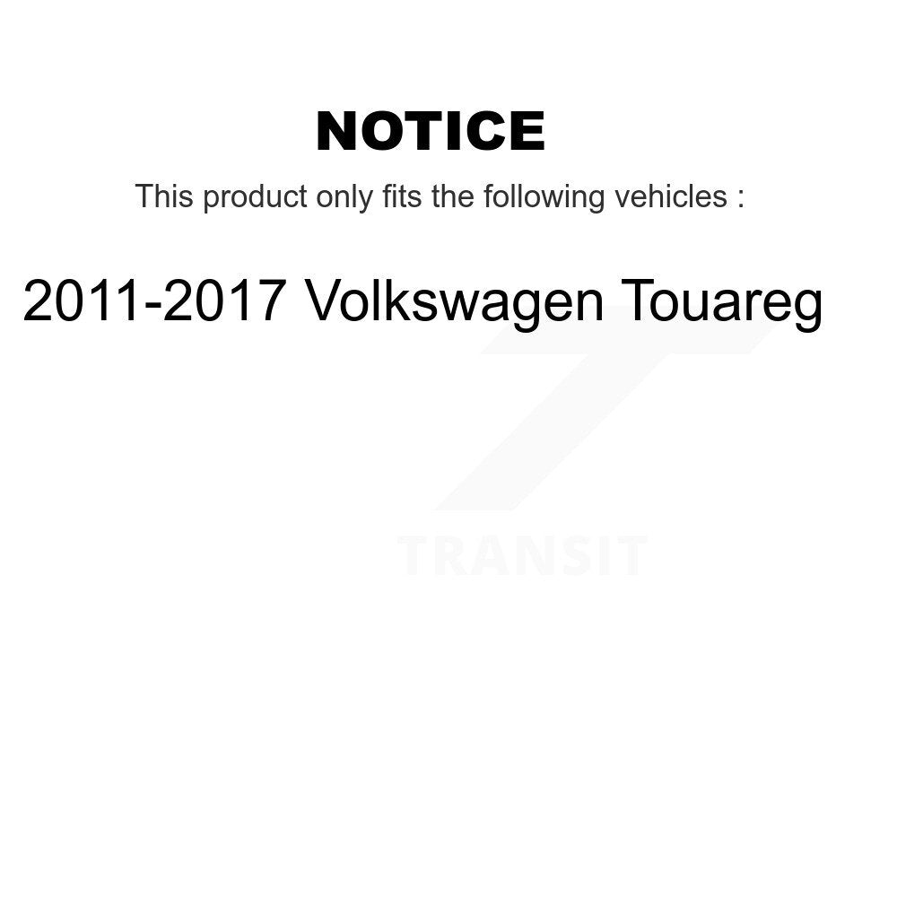 Rear Disc Rotors Ceramic Pads Parking Shoes Hardware Kit For Volkswagen Touareg