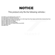 Load image into Gallery viewer, Rear Disc Rotors Ceramic Pads Parking Shoes &amp; Hardware Kit For BMW X1 328xi 328i