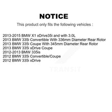 Load image into Gallery viewer, Rear Disc Rotors Ceramic Pads Parking Shoes Hardware Kit For BMW X1 335i xDrive