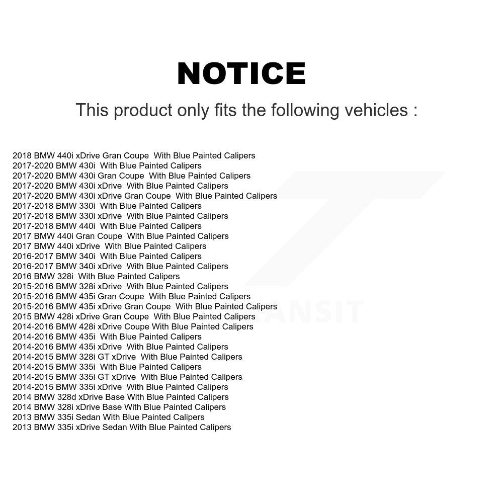 Rear Disc Rotors Ceramic Pads Parking Shoes Hardware Kit For BMW 328i xDrive GT