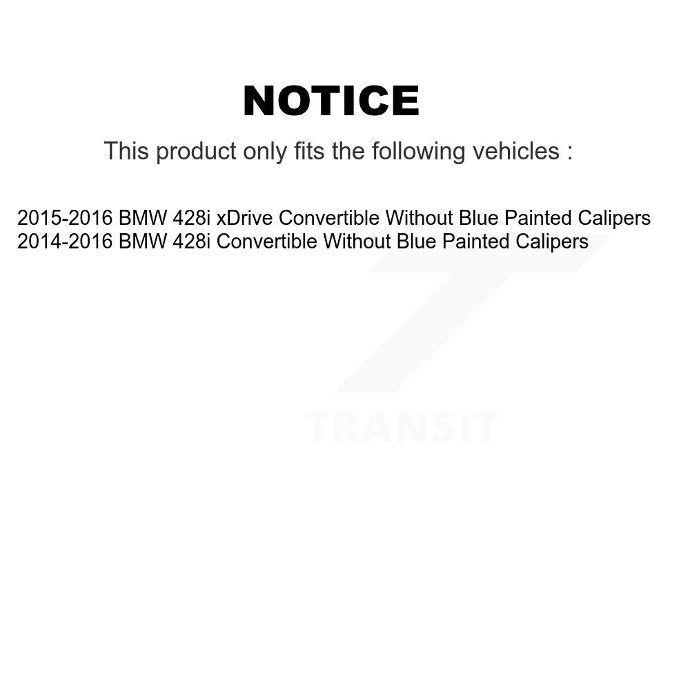 Rear Disc Rotors Ceramic Pads Parking Shoes And Hardware Kit For BMW 428i xDrive